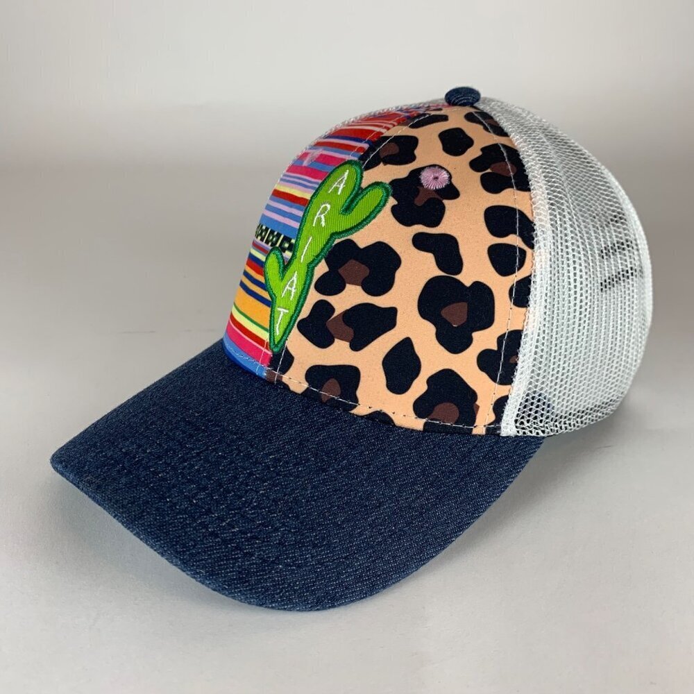 Ariat Unisex Multicolor White Snapback Trucker Hat - image 1